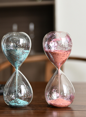 创意金亮片玻璃沙漏计时器礼品
