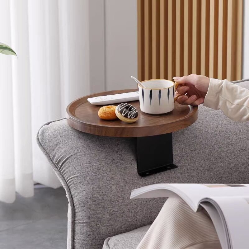 卡在沙发扶手上托盘带脚侧边放茶台水杯夹桌板小户型家居神器茶几,淘宝优惠券,粉丝福利购,淘宝优惠卷