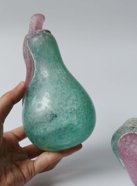 意大利磨砂玻璃水果手工摆件