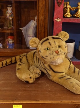 玩具老虎猫咪德国日本古董娃娃