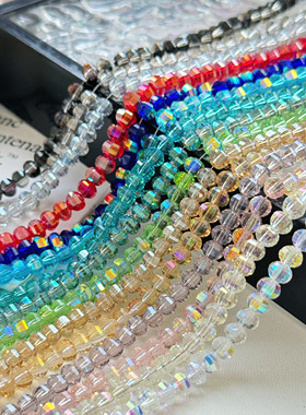 6mm水晶西瓜珠手工DIY饰品配件玻璃珠子串珠散珠手链跨境热销材料
