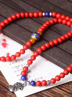 朱砂多圈属猴佛珠手链