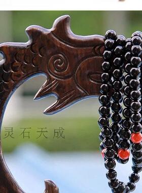 天然黑玛瑙多圈男女款佛珠手链