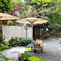 Mushroom Cobbler Small Courtyard Stove Cooking Tea Special Umbrella Outdoor Large Oil Paper Umbrella Ancient Wind Tea House Chinese Courtyard Shading
