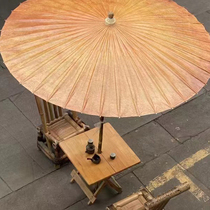 Surround Furnace Cooking Tea Umbrella Outdoor Large Oil Paper Umbrella Umbrella Ancient Wind Country Tide Beach Umbrella Dream Hualu to cook tea atmosphere with a coaster