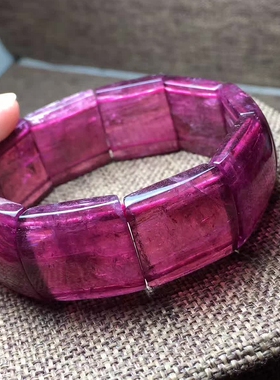 巴西纯天然加宽卢比来碧玺手排