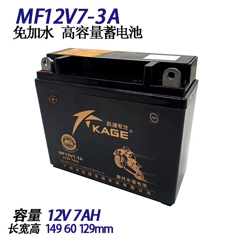 适用豪爵DKS150 DK150/125S DK125R/150R EH150电瓶 电池12N7B-BS - 图0