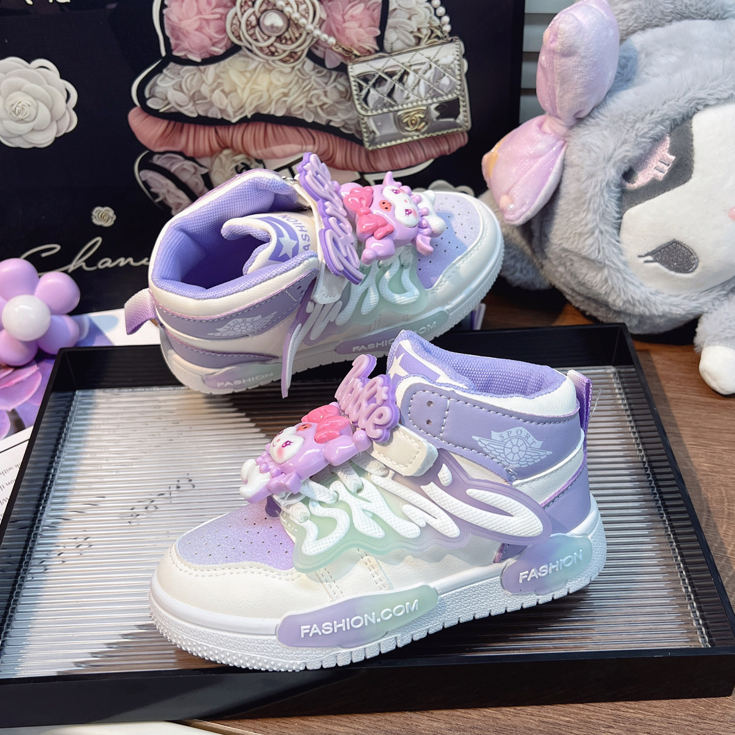 女童鞋子儿童高帮板鞋2026新款春季休闲运动鞋软底防滑女孩高颜值,淘宝优惠券,粉丝福利购,淘宝优惠卷