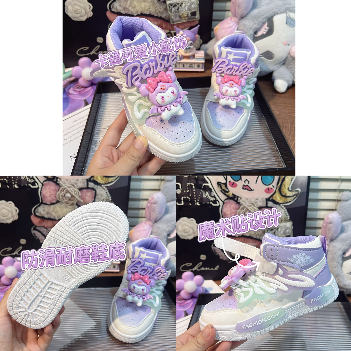 女童鞋子儿童高帮板鞋2026新款春季休闲运动鞋软底防滑女孩高颜值,淘宝优惠券,粉丝福利购,淘宝优惠卷