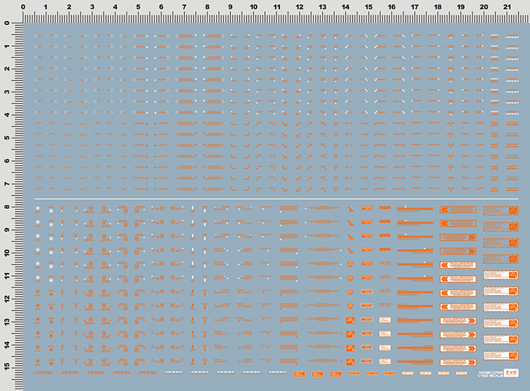 包邮【EVO】NC05高达模型军事通用警告标示 HIQ超大尺寸水贴-图1