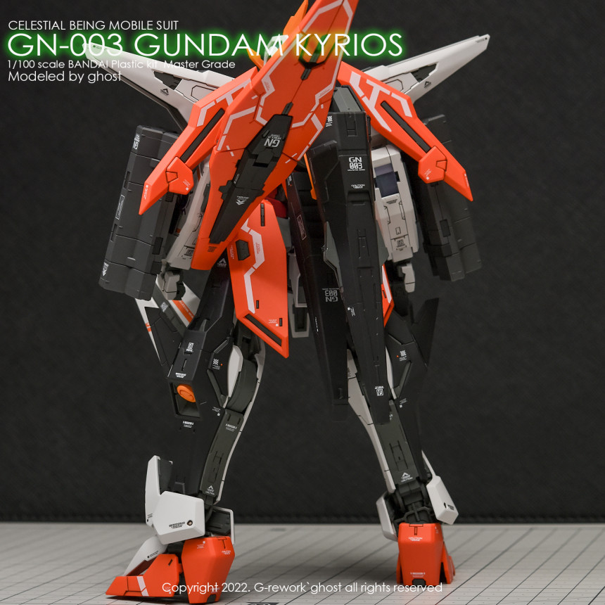 包邮 炎 MG 主天使 模型 1/100 GN-003 Kyrios 荧光 高清 水贴 - 图2