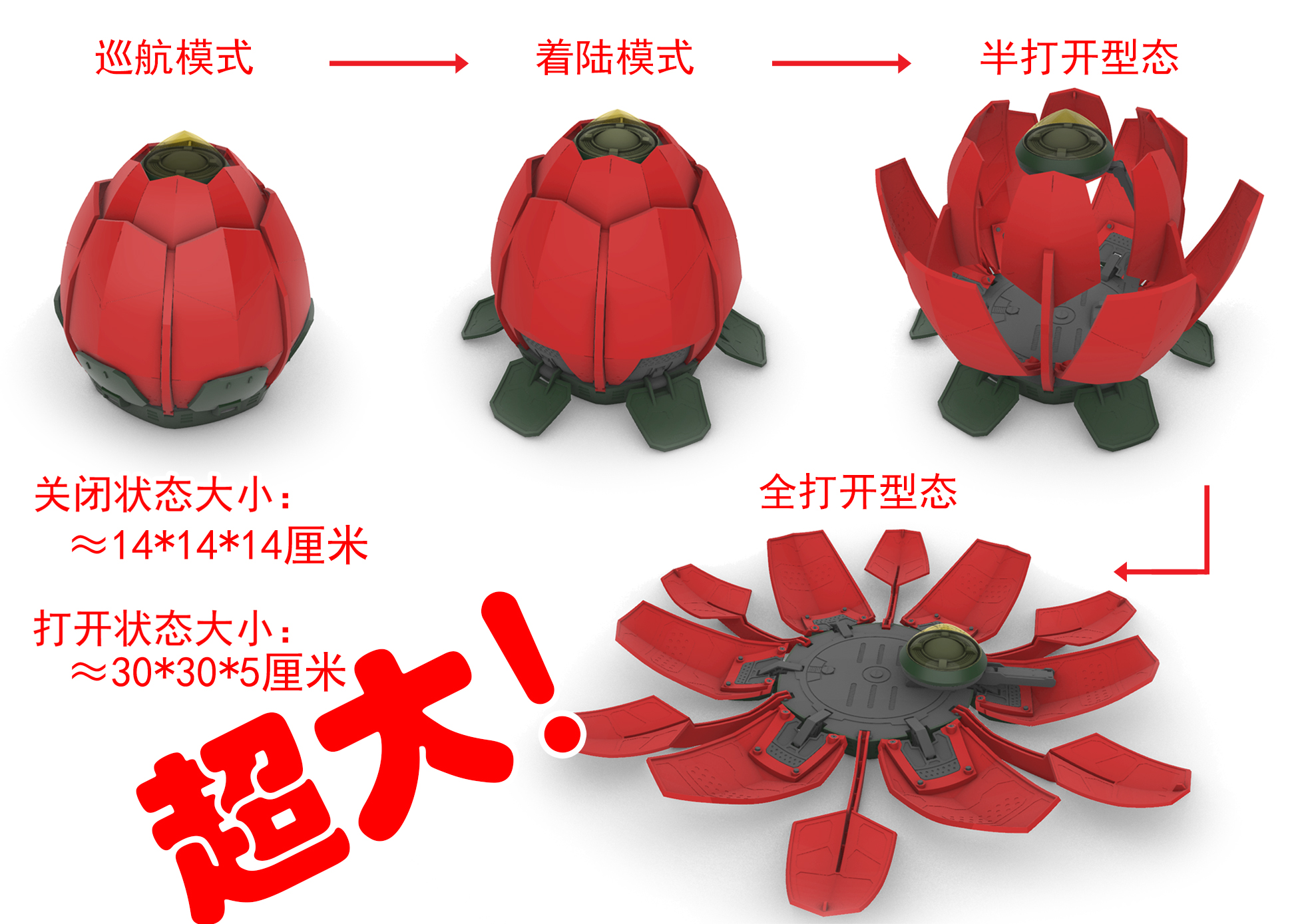 现货包邮 DDB RG/HG 144 AIREHIP 神高达/闪光高达 运输舱 莲花座 - 图2