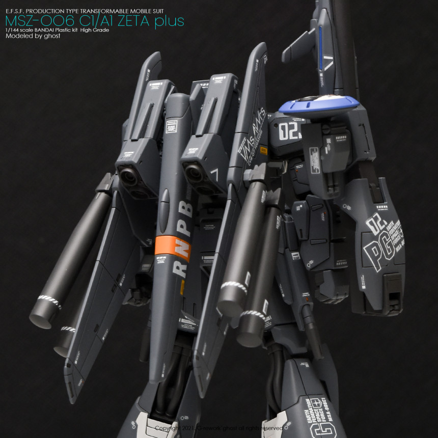 包邮 炎水贴 GHOST HGUC 高达前哨战 ZETA Z PLUS  C1 荧光 水贴 - 图2