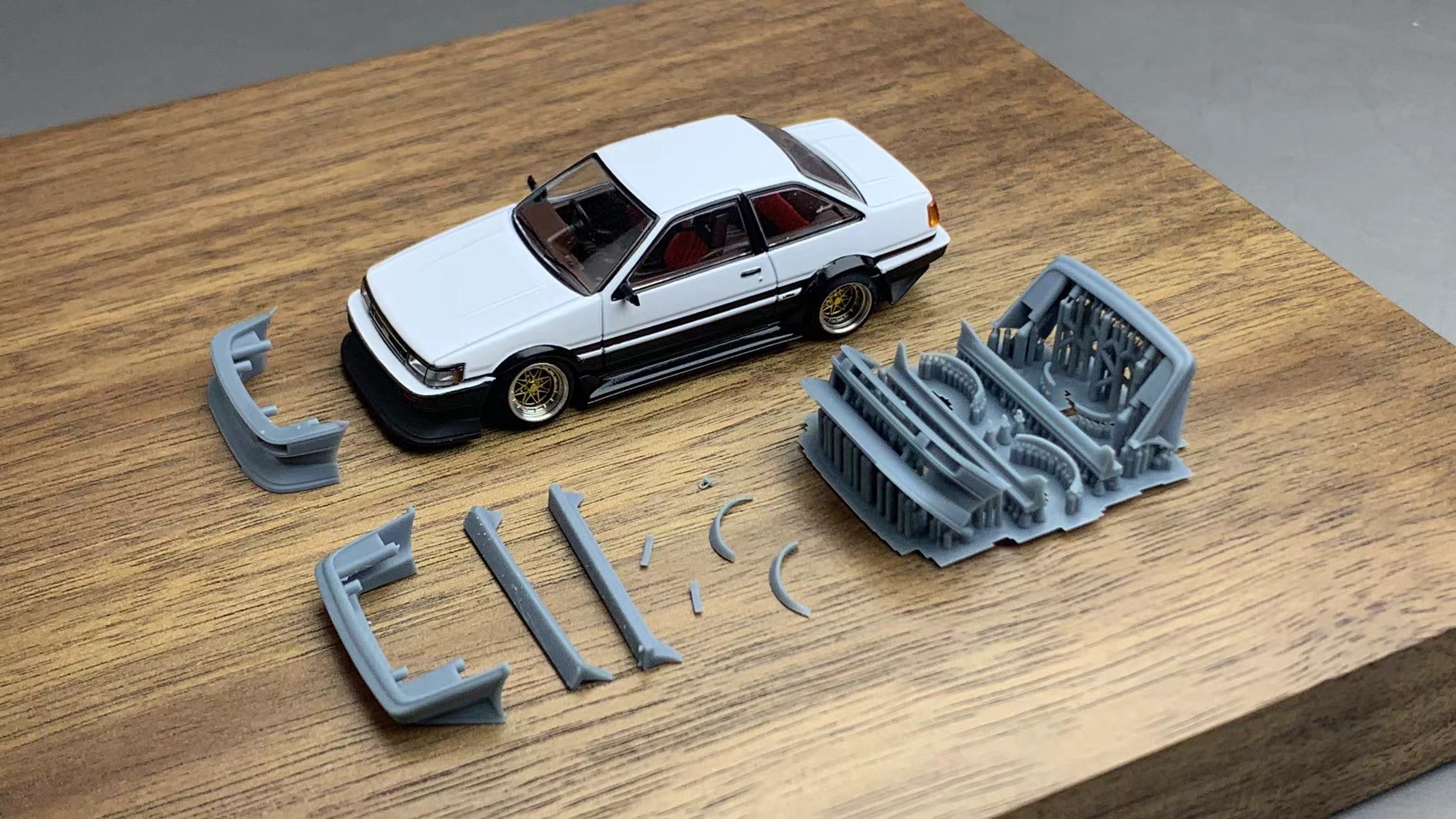 33 DREAMS 1/64 TecArt's式样模型包围套件 AE86 Levin适用于TLV-图0