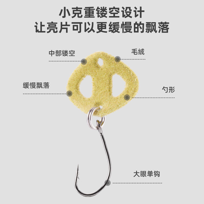 友渡微物毛绒马口亮片1.5克纽扣飘落铁板迷你路亚假饵鳟鱼军鱼饵,淘宝优惠券,粉丝福利购,淘宝优惠卷