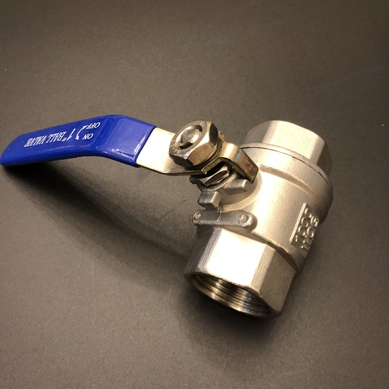 201/304不锈钢重型球阀/2二片式2PC/内螺纹丝口扣/DN15 6分 1.2寸 - 图0