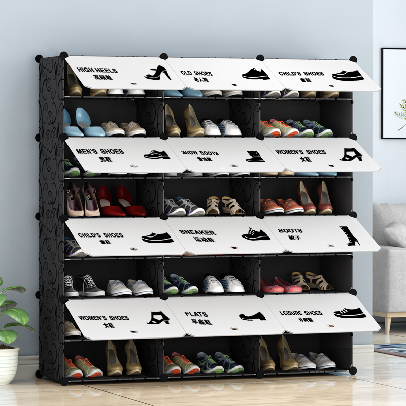 简易鞋柜防尘鞋架多层组装收纳塑料树脂加固简约现代创意拆装特价