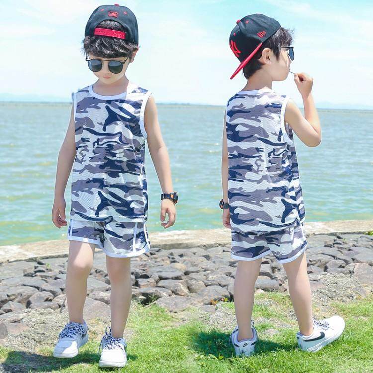 男童无袖套装夏季冰丝背心外穿速干网眼超薄款中小儿童潮迷彩套装,淘宝优惠券,粉丝福利购,淘宝优惠卷
