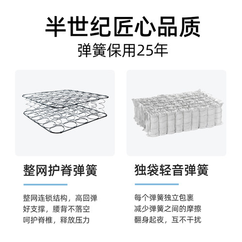 雅兰乳胶床垫多厚度家用护脊弹簧适中硬垫双面可睡席梦思深睡1200 - 图1