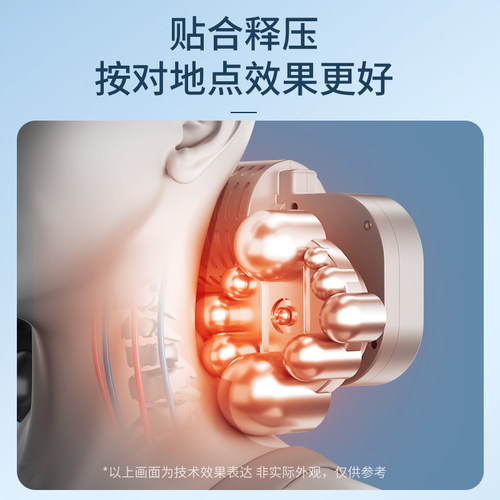 颈椎按摩器颈部腰部背部多功能斜方肌电动仪肩颈肩部揉捏家用枕头 - 图1