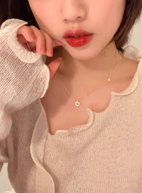 925银项链女款2026新款轻奢小众高级设计感锁骨链颈链吊坠送礼物