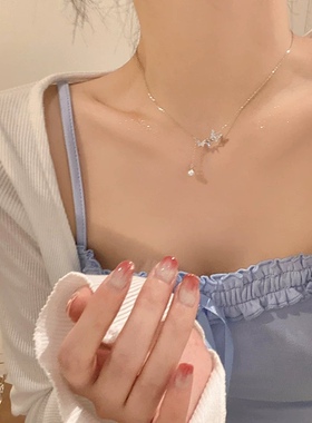 高级感蝴蝶项链女ins小众设计感冷淡风轻奢吊坠2026年新款锁骨链