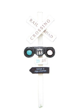 卡通创意立体树脂交通灯路标园艺多肉花插插件居家装饰