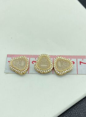 强保色水晶diy配件佛公系列多通