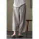 2026 commuting three-season high-count linen rain dew linen elastic waist loose nine-point pants casual carrot pants for women