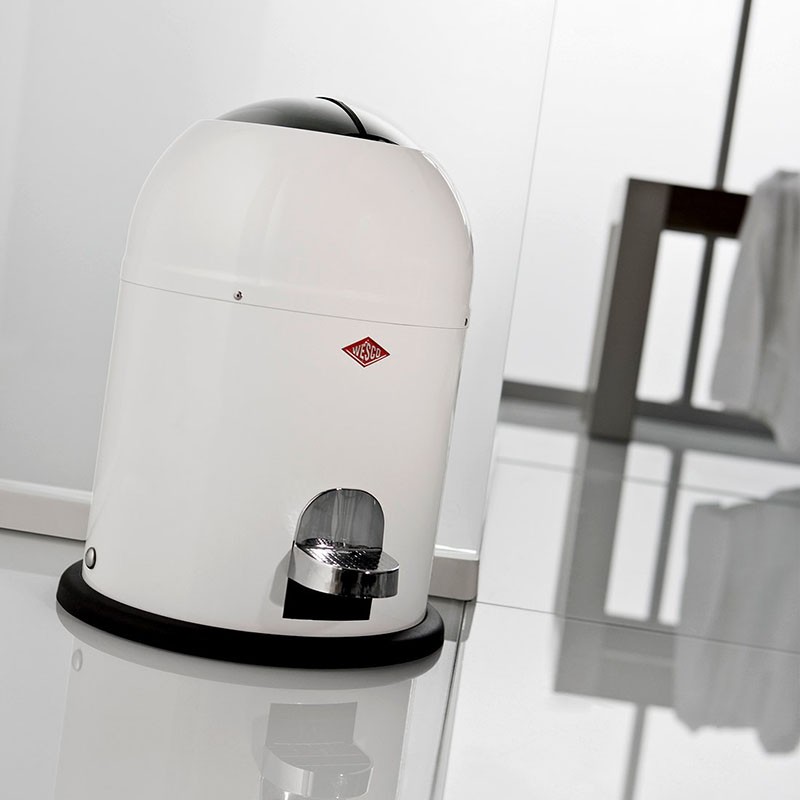 现货德国进口WESCO红色威士克火箭垃圾桶摆件MCM风格不锈钢 - 图1