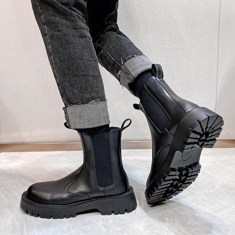 冬季新款大码男鞋45加宽加大46高帮英伦马丁靴47加绒保暖切尔西靴,淘宝优惠券,粉丝福利购,淘宝优惠卷