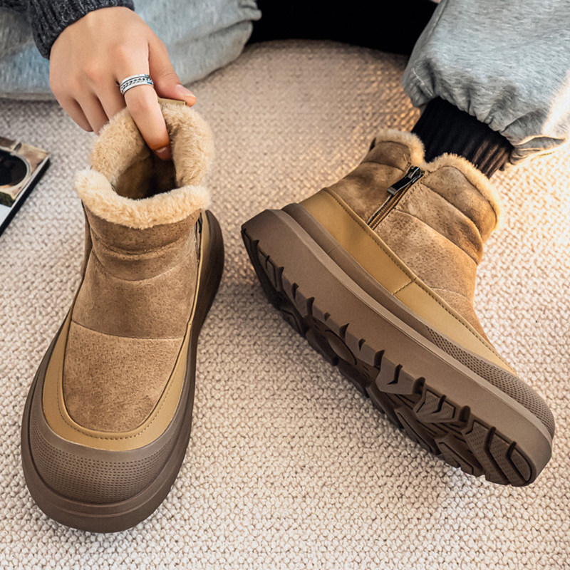 冬季特大码男鞋45加绒加厚保暖雪地靴46加肥加大47东北宽脚大棉鞋,淘宝优惠券,粉丝福利购,淘宝优惠卷