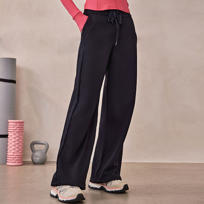 2025新款秋冬阔腿宽松运动长裤女速干跑步舞蹈训练高腰健身瑜伽裤,淘宝优惠券,粉丝福利购,淘宝优惠卷