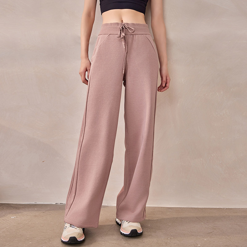 2025新款秋冬阔腿宽松运动长裤女速干跑步舞蹈训练高腰健身瑜伽裤,淘宝优惠券,粉丝福利购,淘宝优惠卷