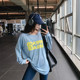 显瘦宽松大码胖mm女健身服瑜伽服上衣速干跑步长款字母运动T恤衫