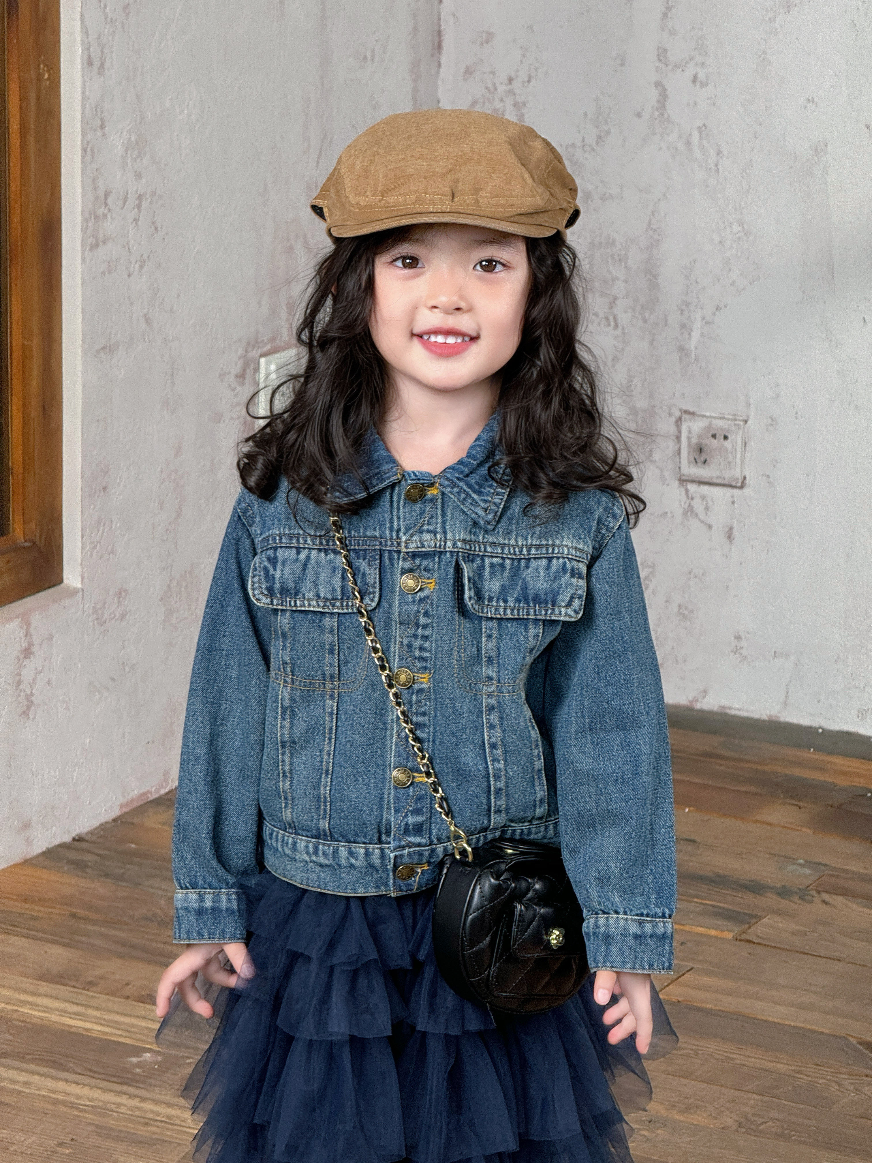 Domikids女童牛仔衣2025秋季新款儿童洋气时髦外套半身纱裙两件套,淘宝优惠券,粉丝福利购,淘宝优惠卷