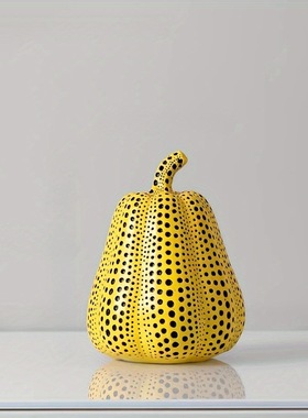 波点艺术黄色南瓜摆件