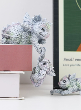 新款悬挂母子龙树脂摆件