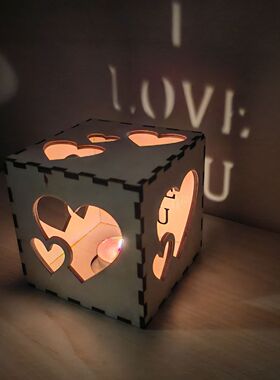 跨境新品情人节烛台装饰婚礼爱情桌面装饰木质摆件情人节礼物