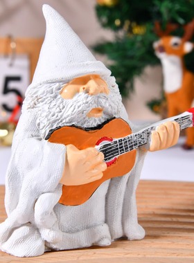 跨境代发独立站新款摆件花园抽烟矮人 树脂工艺品侏儒套装雕像白