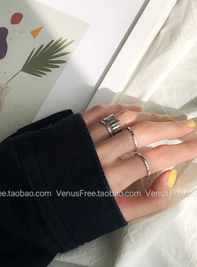 1个包邮vf定制ins简约叠搭戒指