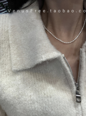 925纯银淡水珍珠法式锁骨链
