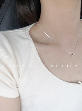 925纯银细蛇骨小圆珠锁骨链项链