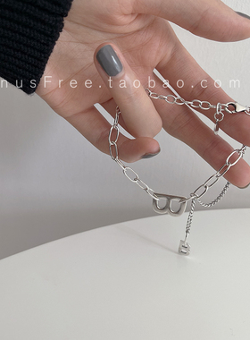 925字母双层链条手链韩国