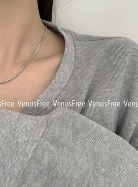 长短可选超闪925纯银极简项链