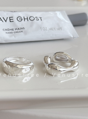 925纯银韩国加厚加粗戒指开口