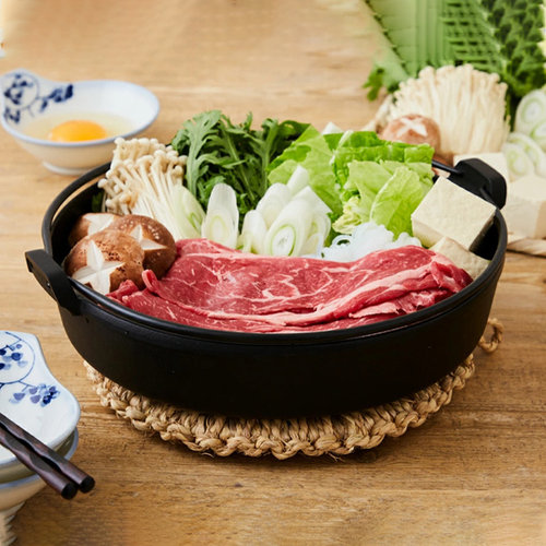 日本南部铁器铁锅不粘平底锅煎锅桌上火锅家庭用日式手提寿喜火锅 - 图0