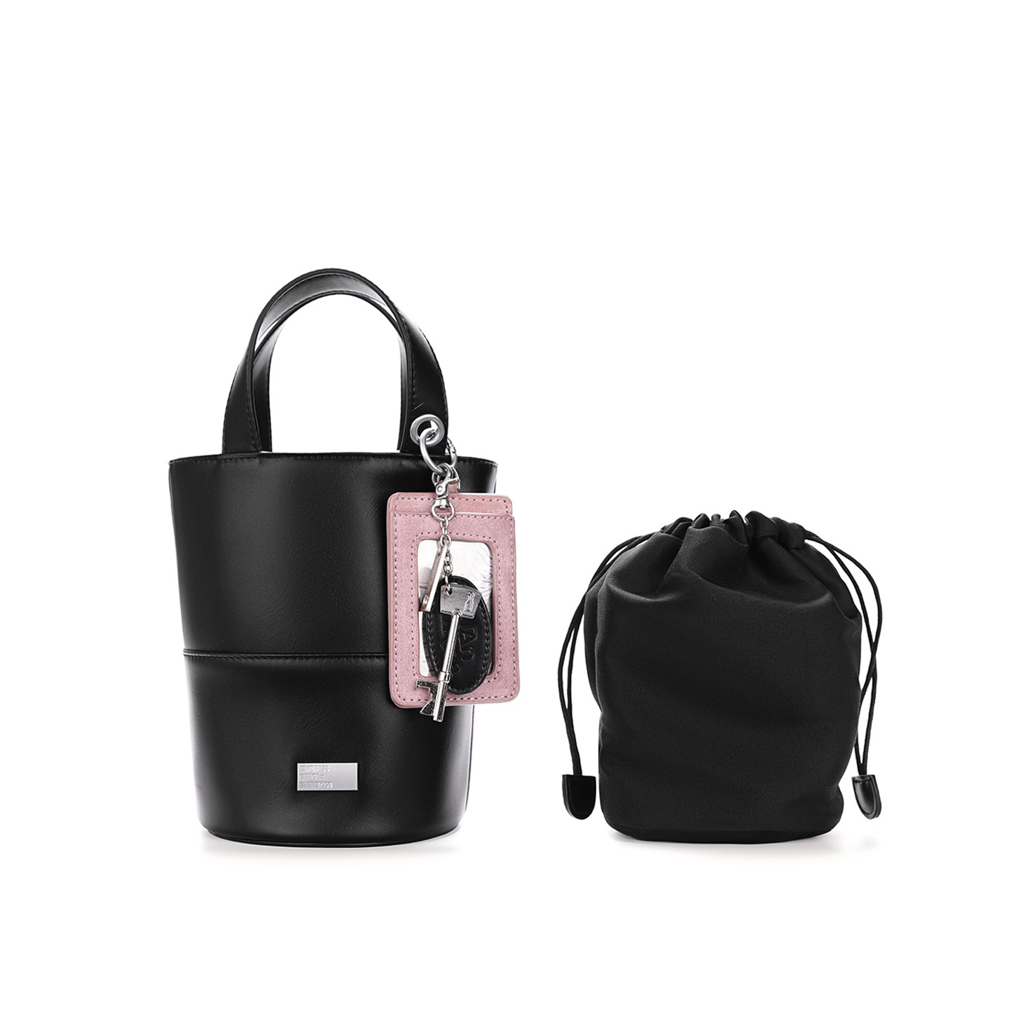 简着25AW 原创 黑粉 里尼墩墩小水桶包 麂皮绒含挂饰手提斜挎包,淘宝优惠券,粉丝福利购,淘宝优惠卷