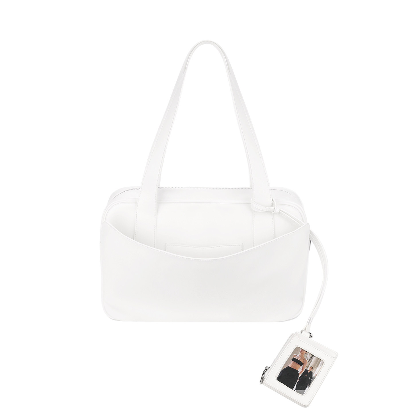 简着25AW 原创 冷感白 袋鼠包大号 波士顿包枕头小方包单肩腋下包,淘宝优惠券,粉丝福利购,淘宝优惠卷