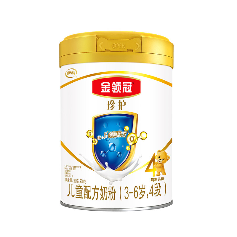 伊利金领冠珍护4段3-6岁儿童单罐 金领冠婴幼儿牛奶粉